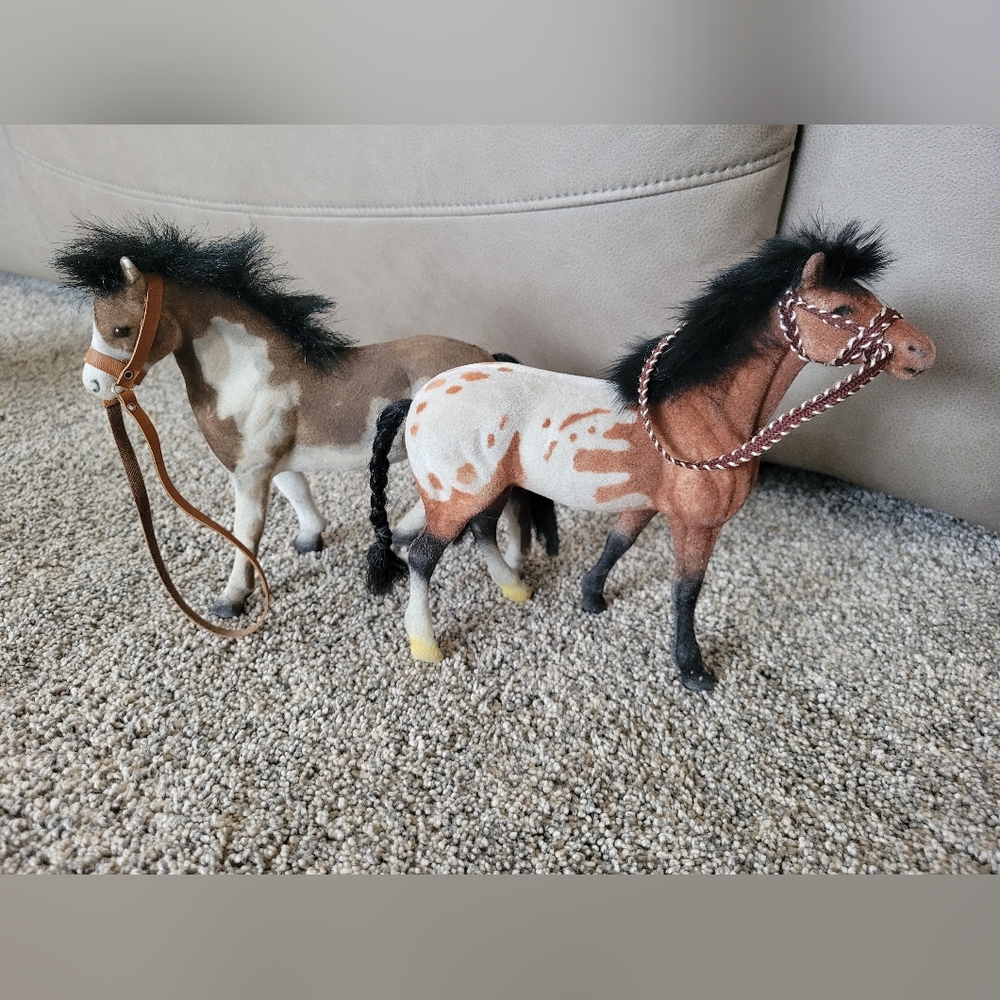 Flocked Toy horse bundle